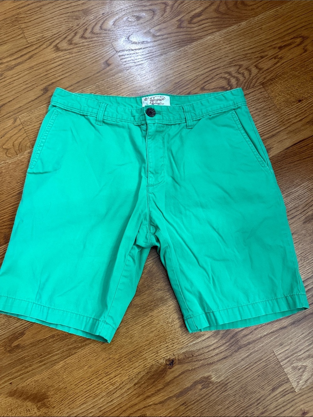 Original Penguin by Munsingwear Green Chino Shorts Size 34 Cotton